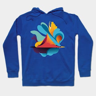 abstract landscape Hoodie